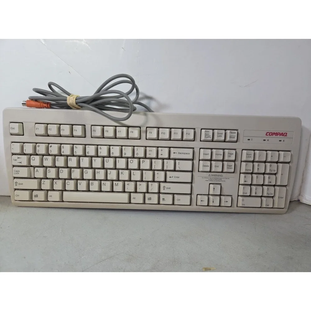 Vintage Compaq Ps/2 Keyboard Model 286220-003 Tested Works